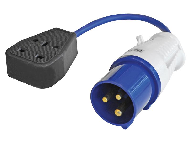 FPPFLYLEAD - Fly Lead 240V 3-Pin Plug to 240V 3-Pin Socket & 35cm Lead