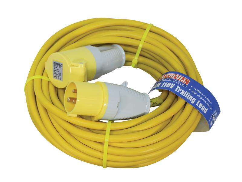 FPPTL14HDUTY - Trailing Lead 110V 16A 2.5mm Cable 14m