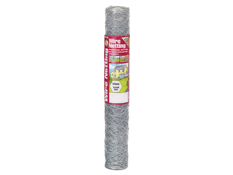 Galvanised Wire Netting 50mm Hexagon 10 x 0.6m