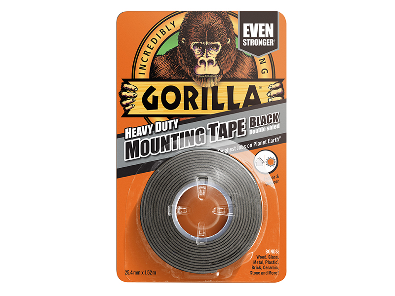 GRGHDMT - Gorilla Heavy-Duty Mounting Tape 25.4mm x 1.52m Black