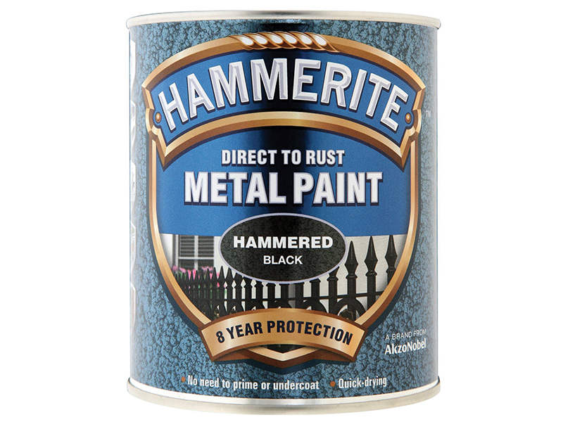HMMHFBL750 - Direct to Rust Hammered Finish Metal Paint Black 750ml