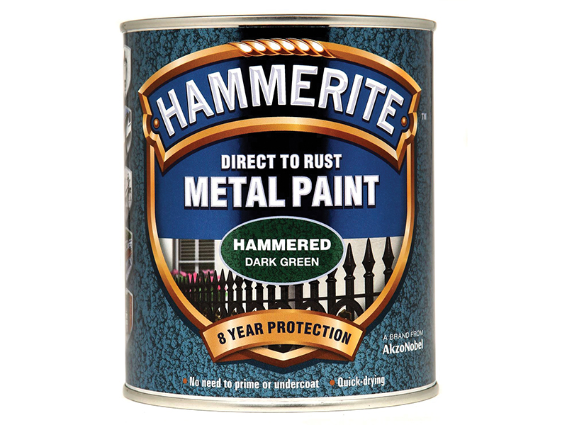 HMMHFDG750 - Direct to Rust Hammered Finish Metal Paint Dark Green 750ml