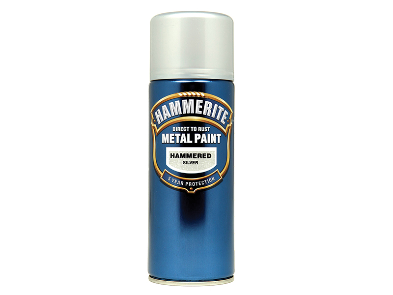 HMMHFSGAERO - Direct to Rust Hammered Finish Aerosol Silver 400ml