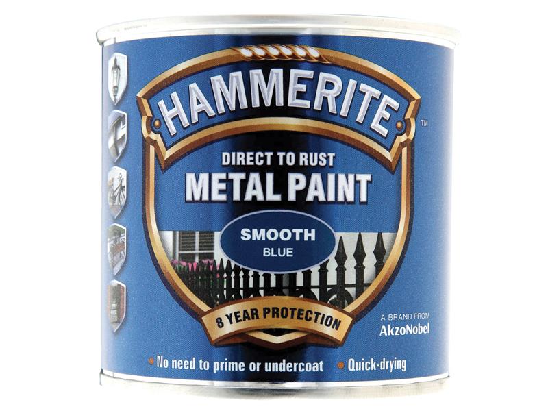 HMMSFB250 - Direct to Rust Smooth Finish Metal Paint Blue 250ml