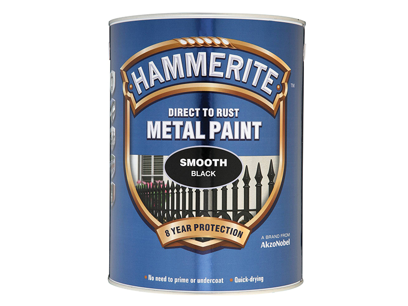 HMMSFB5L - Direct to Rust Smooth Finish Metal Paint Black 5 Litre