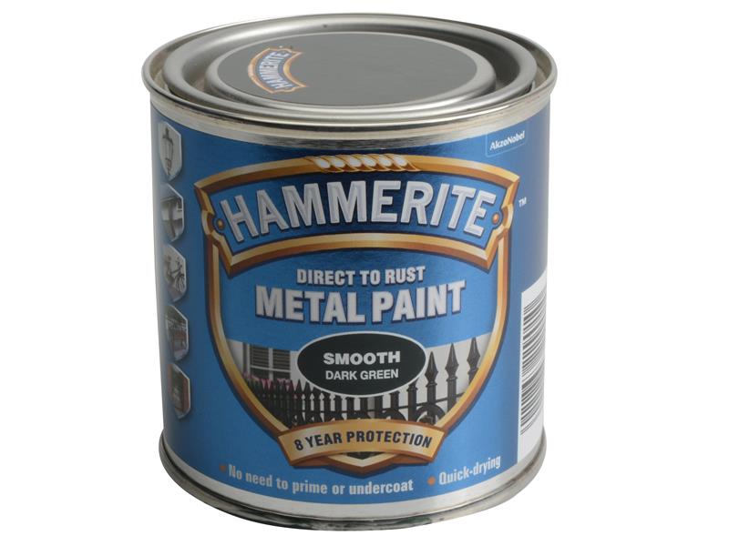 HMMSFDG250 - Direct to Rust Smooth Finish Metal Paint Dark Green 250ml