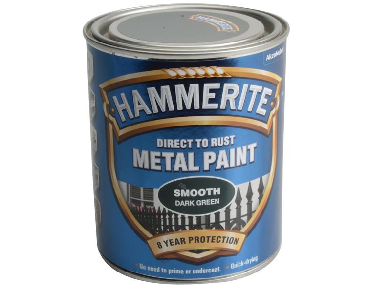 HMMSFDG750 - Direct to Rust Smooth Finish Metal Paint Dark Green 750ml