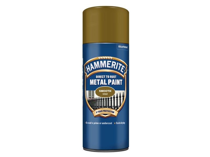HMMSFGOAERO - Direct to Rust Smooth Finish Aerosol Gold 400ml