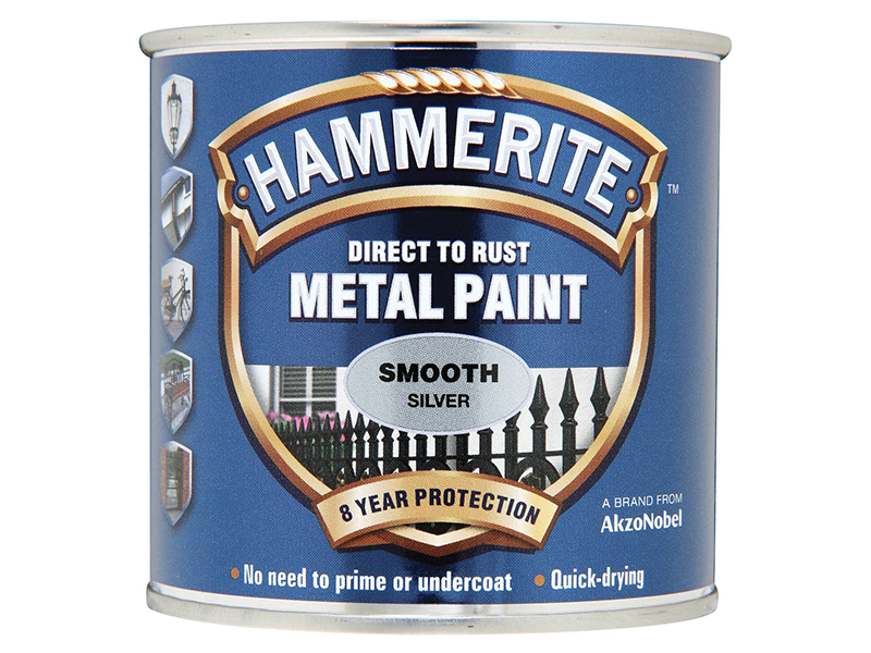 HMMSFS750 - Direct to Rust Smooth Finish Metal Paint Silver 750ml