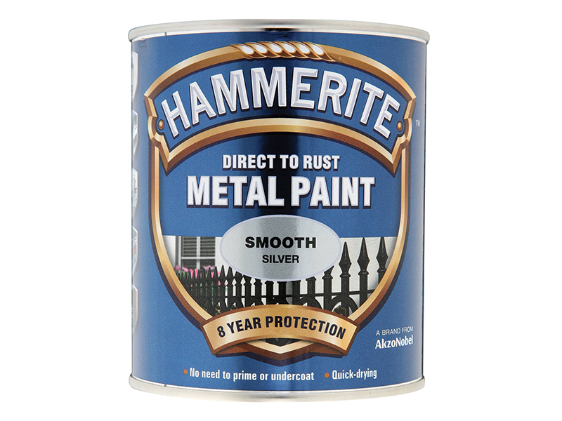 HMMSFSI250 - Direct to Rust Smooth Finish Metal Paint Silver 250ml