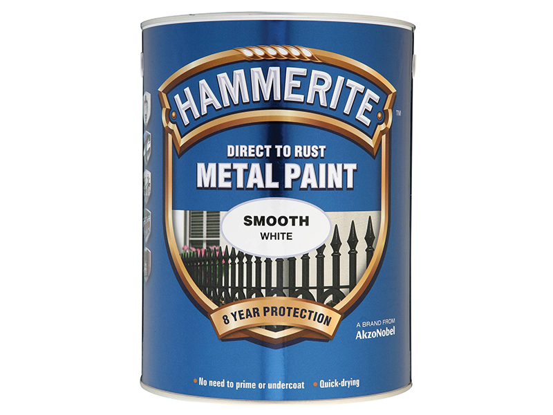 HMMSFW5L - Direct to Rust Smooth Finish Metal Paint White 5 Litre