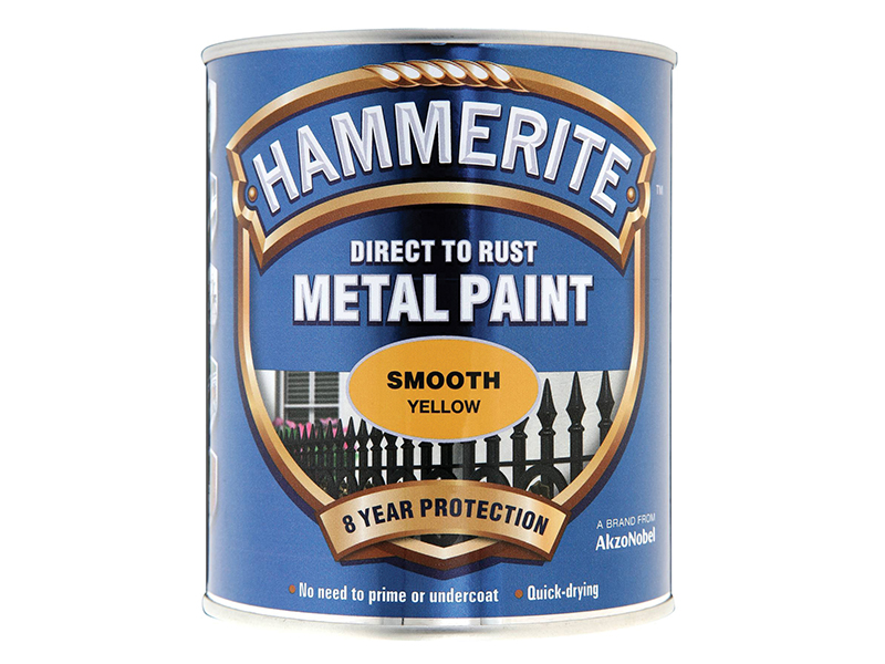HMMSFY750 - Direct to Rust Smooth Finish Metal Paint Yellow 750ml