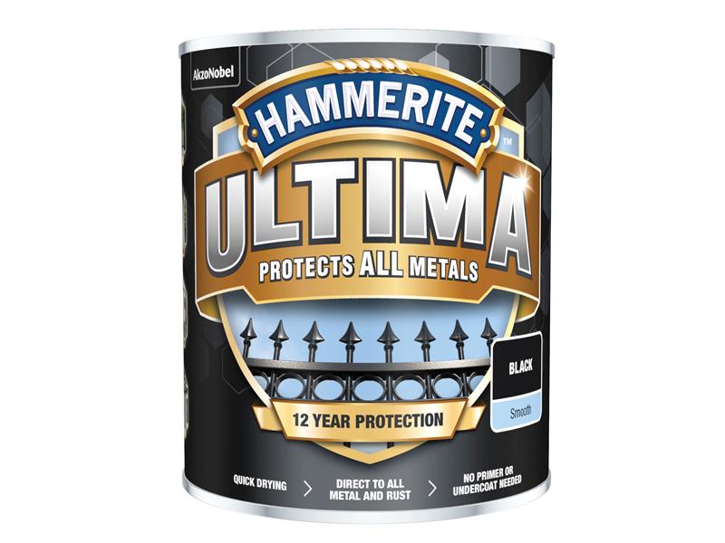 HMMUMSBL750 - Ultima Metal Paint Smooth Black 750ml