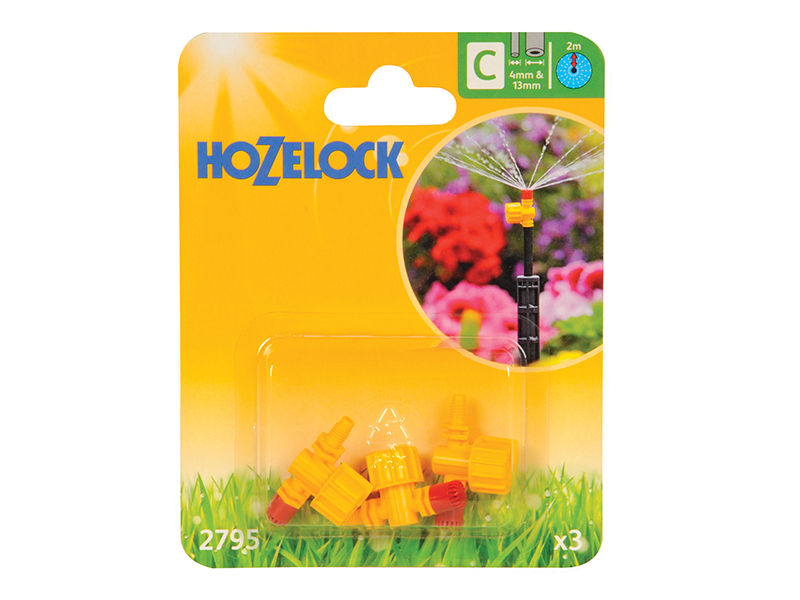 HOZ2795 - Adjustable Micro Jet 360 Degree 4mm/13mm (3 Pack)