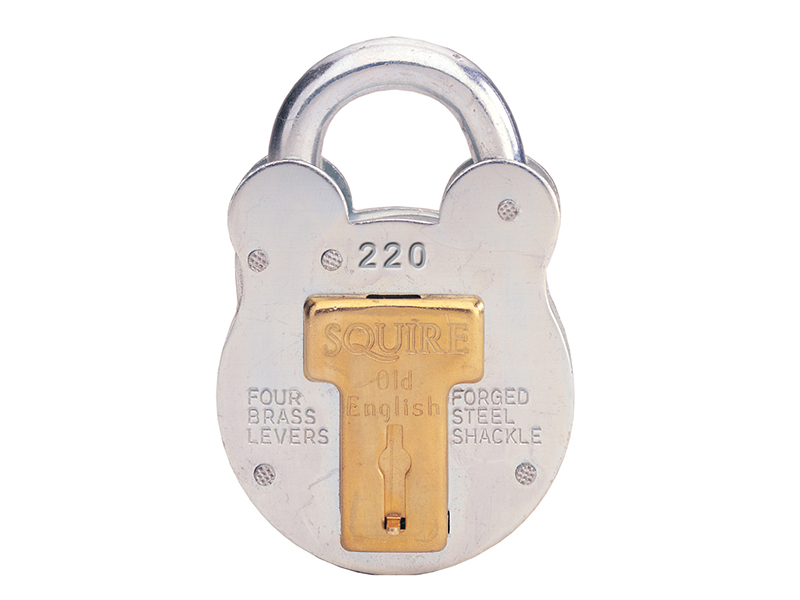 HSQ220 - 220 Old English Padlock with Steel Case 38mm