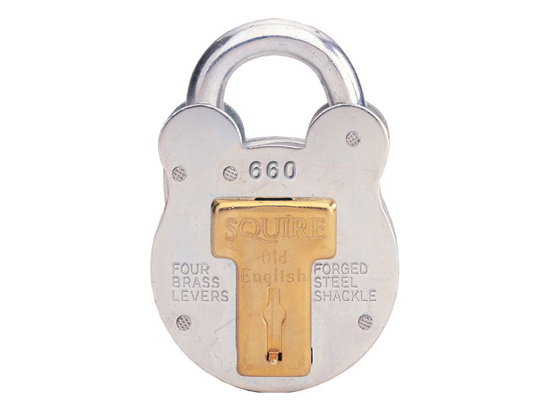 HSQ660 - 660 Old English Padlock with Steel Case 64mm
