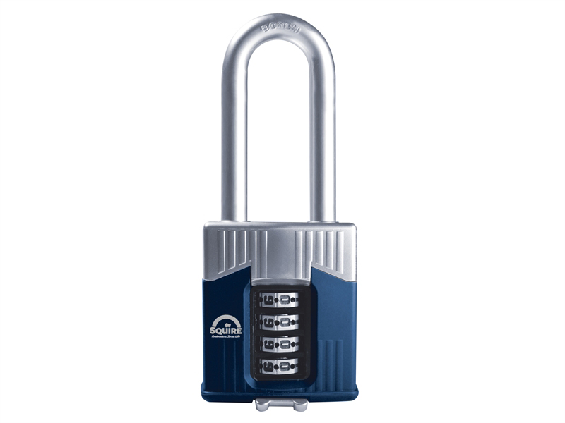 HSQWC55LS - Warrior High-Security Long Shackle Combination Padlock 55mm