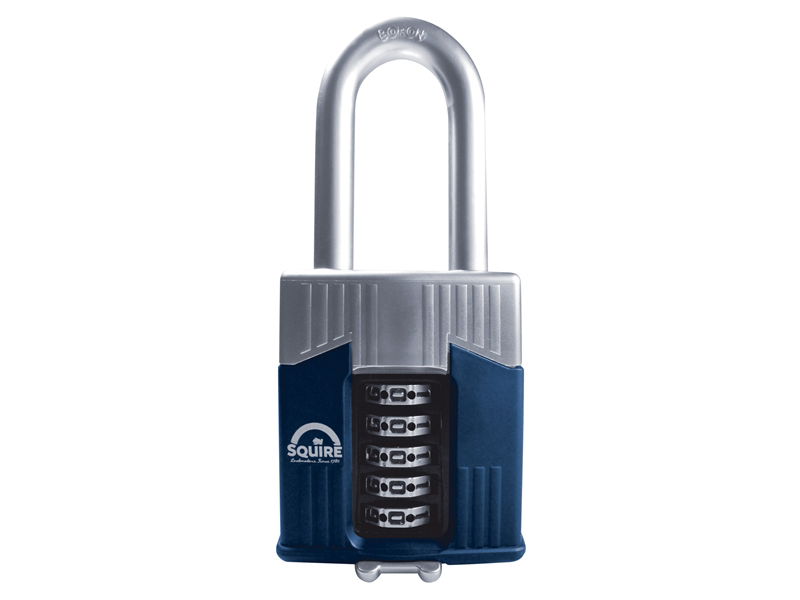 HSQWC65LS - Warrior High-Security Long Shackle Combination Padlock 65mm