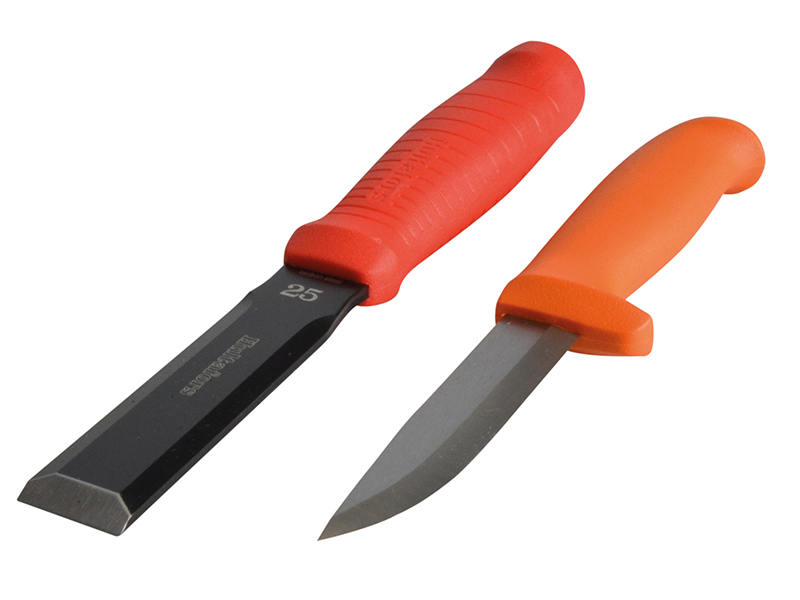 HULEDC25HVK - Chisel EDC 25mm & Craftsmen's Knife HVK in a Double Holster