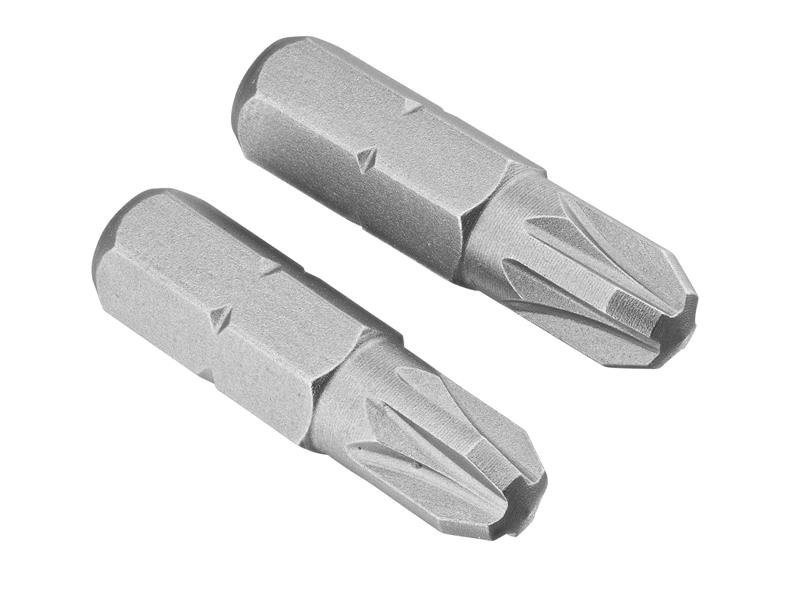 Screwdriver Bits Pozi PZ3 25mm (Pack 2)