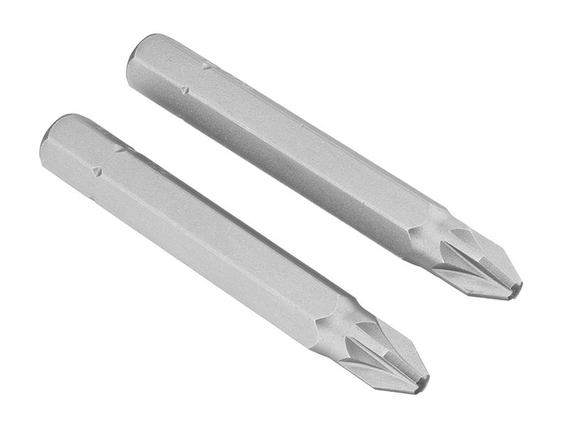 Screwdriver Bits Pozi PZ2 50mm (Pack 2)