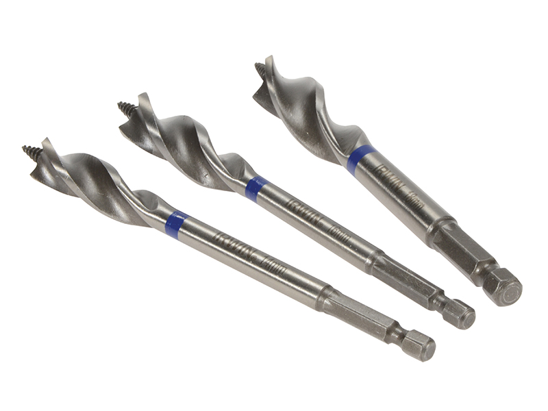 Blue Groove Wood Power Bit Set 3 Piece 14 16 & 18mm