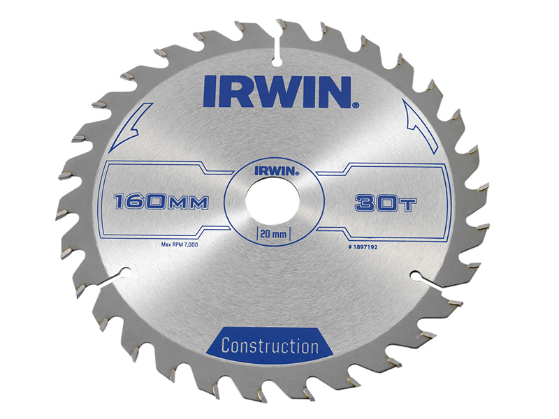 IRW1897192 - Construction Circular Saw Blade 160 x 20mm x 30T ATB