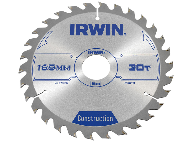 IRW1897194 - Construction Circular Saw Blade 165 x 30mm x 30T ATB