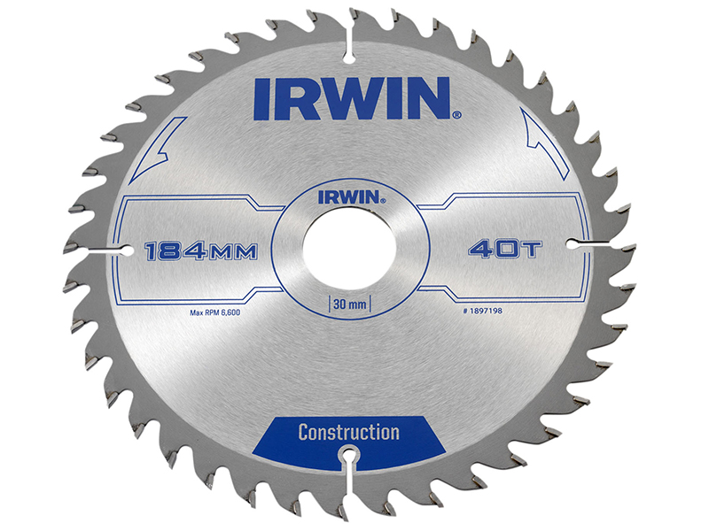 IRW1897198 - Construction Circular Saw Blade 184 x 30mm x 40T ATB