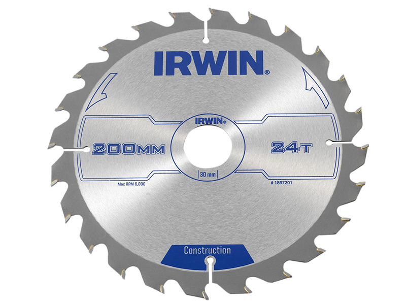 IRW1897201 - Construction Circular Saw Blade 200 x 30mm x 24T ATB