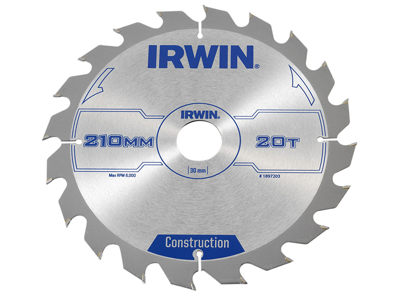 IRW1897203 - Construction Circular Saw Blade 210 x 30mm x 20T ATB
