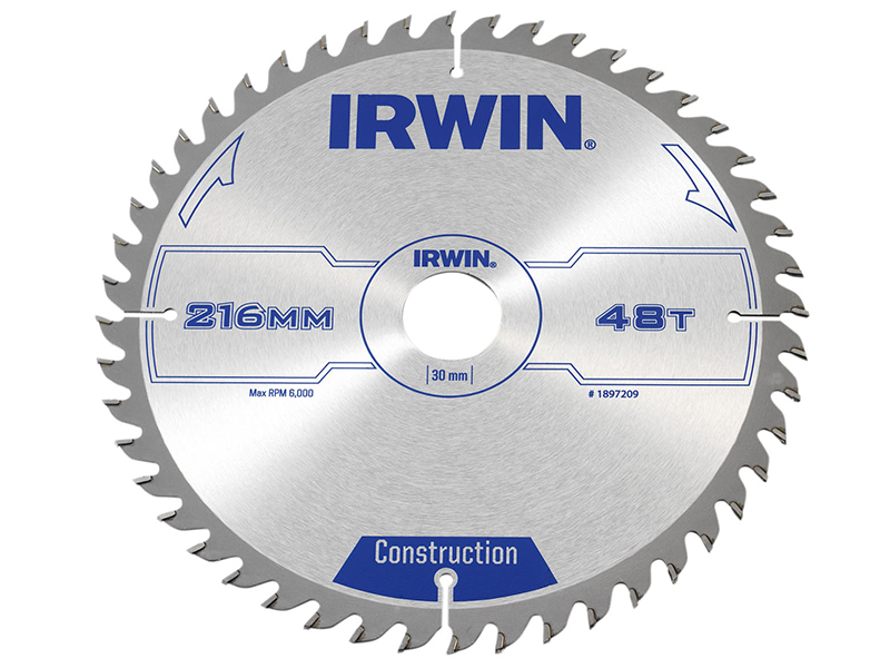 IRW1897209 - General Purpose Table & Mitre Saw Blade 216 x 30mm x 48T ATB