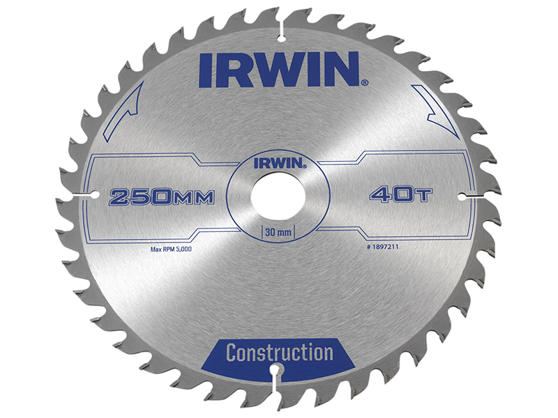 IRW1897211 - General Purpose Table & Mitre Saw Blade 250 x 30mm x 40T ATB