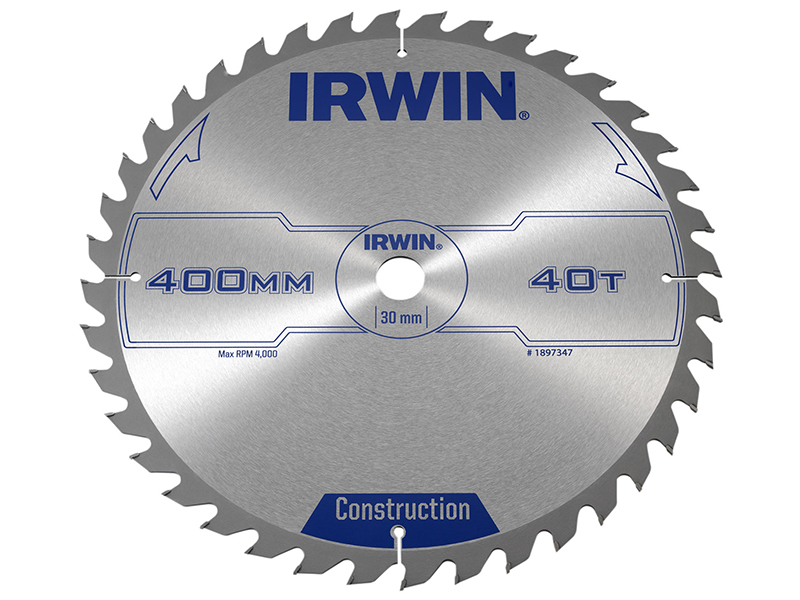 IRW1897347 - General Purpose Table & Mitre Saw Blade 400 x 30mm x 40T ATB