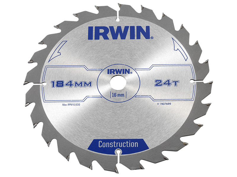 IRW1907699 - Construction Circular Saw Blade 184 x 16mm x 24T ATB