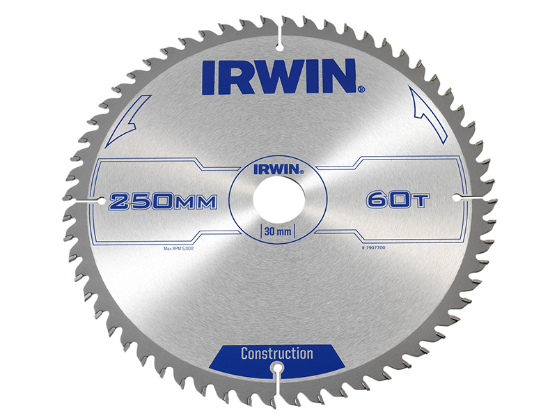 IRW1907700 - General Purpose Table & Mitre Saw Blade 250 x 30mm x 60T ATB