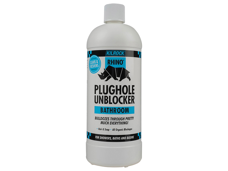 KILRHINOBATH - Rhino Bathroom Heavy-Duty Drain Unblocker 1 litre