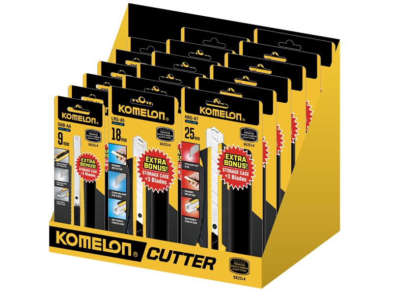 KOMSOKDIS18 - Snap Off Knife Counter Display Unit 18 Piece