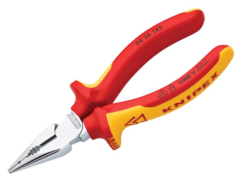 KPX0826145 - VDE High Leverage Needle Nose Pliers 145mm