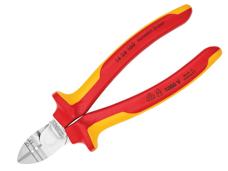 KPX1426160 - VDE Diagonal Insulation Stripper & Side Cutter 160mm