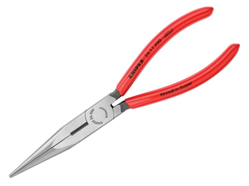 KPX2611200 - Long Snipe Nose Side Cutting Pliers PVC Grips 200mm (8in)