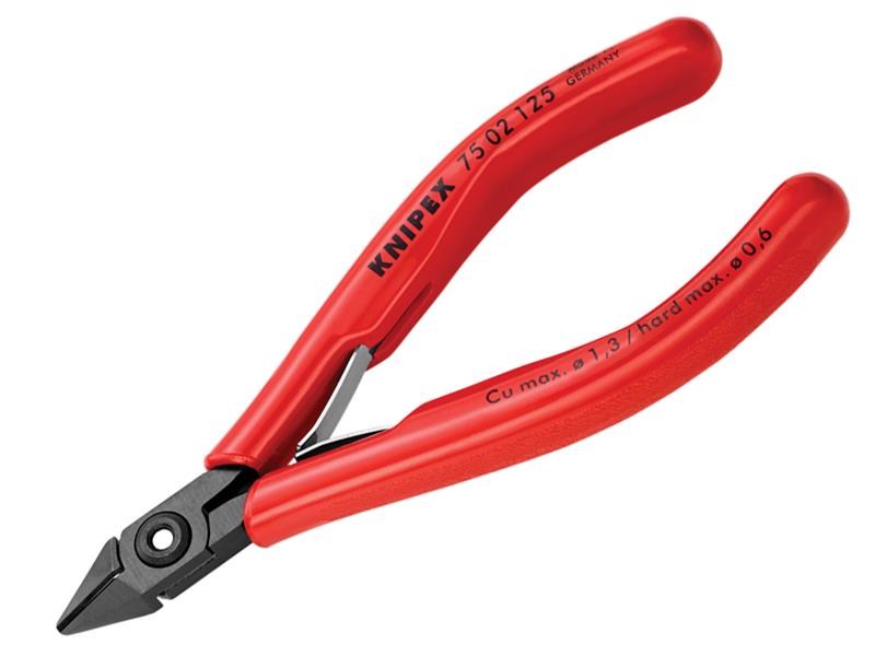 Electronic Diagonal Cut Pliers Extra Slim PVC Grip 125mm