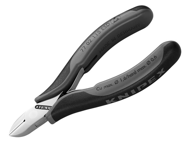 KPX7702ESD - ESD Electronics Diagonal Cutters - Round Head Small Bevel 115mm