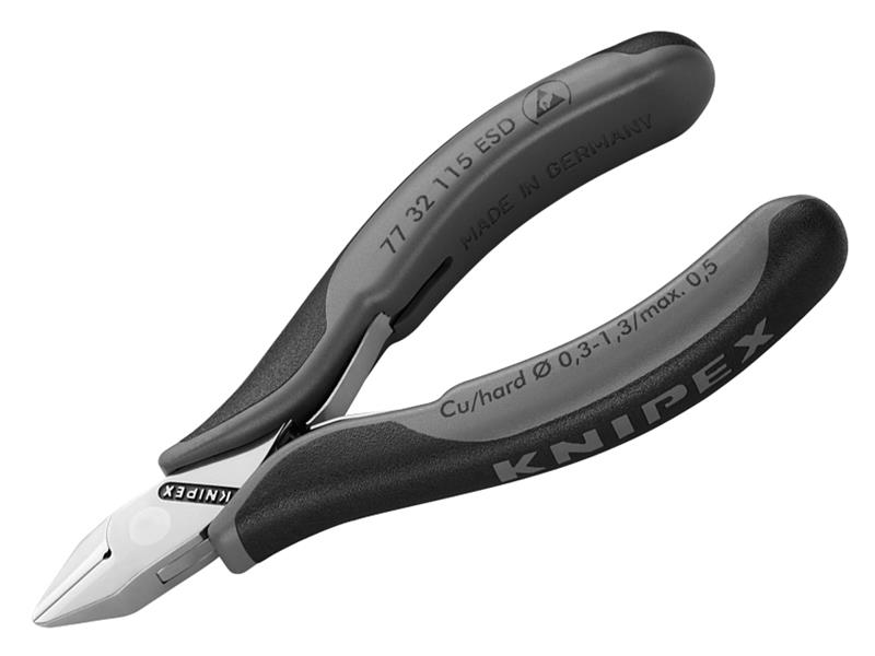 KPX7732ESD - ESD Electronics Diagonal Cutters - Pointed Head Small Bevel 115mm