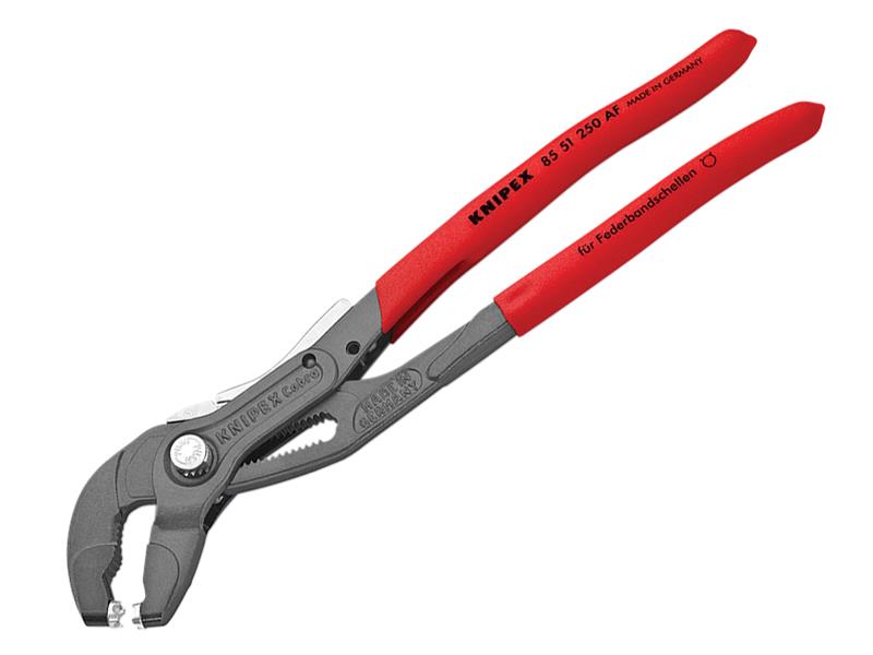 Spring Hose Clamp Pliers with Locking Device 250mm Capacity 70mm