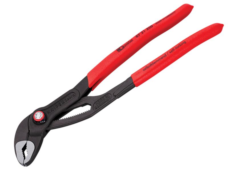 Cobra Quickset Water Pump Pliers PVC Grips 250mm - 50mm Capacity