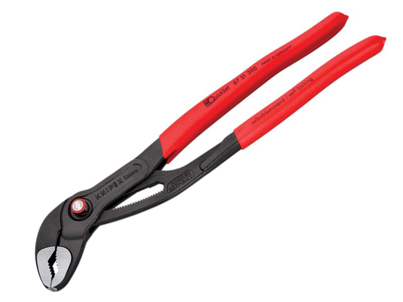 Cobra Quickset Water Pump Pliers PVC Grips 300mm - 70mm Capacity