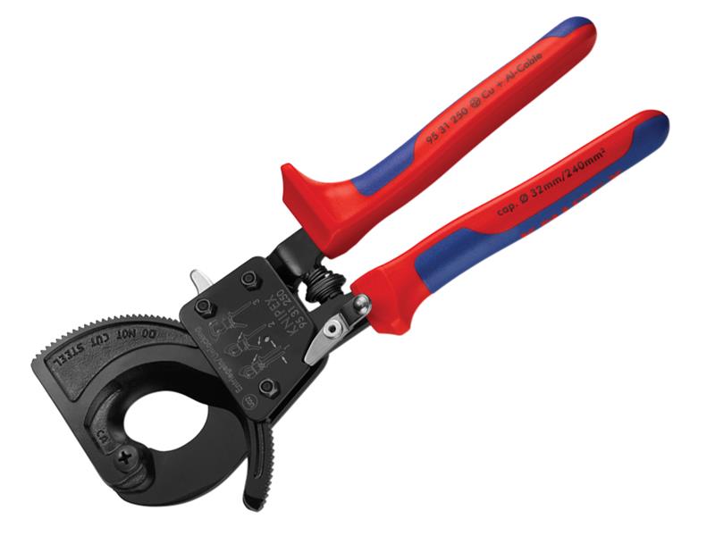 Cable Shears Ratchet Action Multi-Component Grip 250mm (10in)