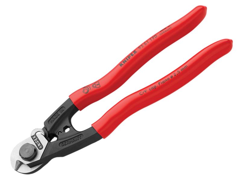 Wire Rope/Bowden Cable Cutters PVC Grip 190mm (7.1/2in)