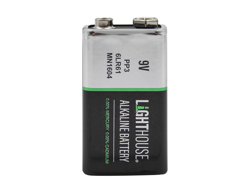 L/HBAT9V - 9V LR61 Alkaline Battery 1100 mAh (Single Pack)